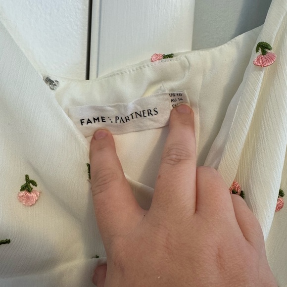 Fame and Partners White Floral Mini Dress - Picture 4 of 10